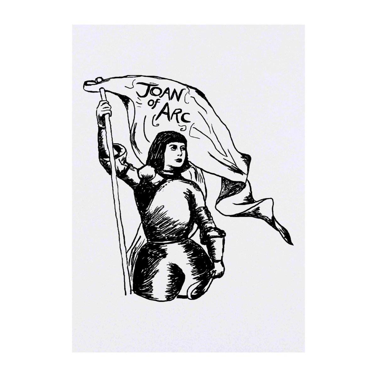'Joan Of Arc' Temporary Tattoo -  Water Resistant, Skin-Safe, Non-Toxic Transfer (TO00020961)