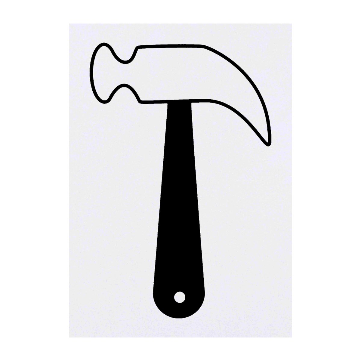 'Hammer' Temporary Tattoo - A6 - Water Resistant Skin Safe Transfer for Parties, Costumes and Gifts (TO00022660)