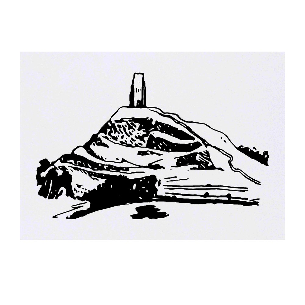 'Glastonbury Tor' Temporary Tattoo - Water Resistant, Skin-Safe, Non-Toxic Transfer (TO00026084)