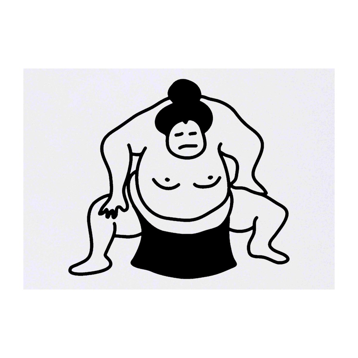 'Sumo Wrestler' Temporary Tattoo -  Water Resistant, Skin-Safe, Non-Toxic Transfer (TO00026389)