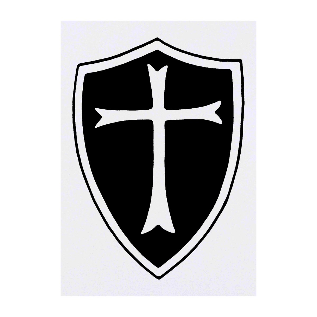 'Crusader Shield' Temporary Tattoo -  Water Resistant, Skin-Safe, Non-Toxic Transfer (TO00026506)