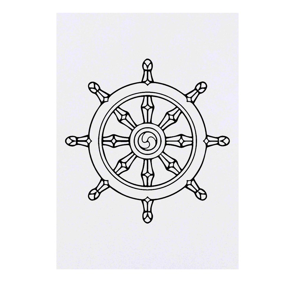 'Buddhist Symbol' Temporary Tattoo - Water Resistant, Skin-Safe, Non-Toxic Transfer (TO00026662)