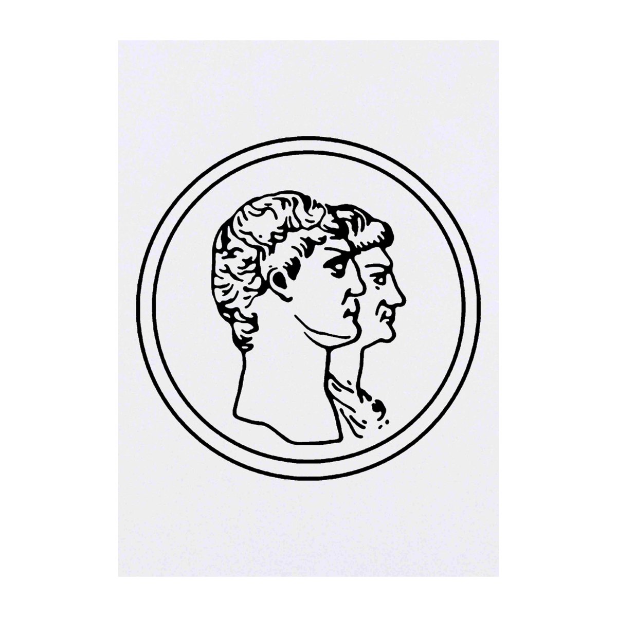'Roman Coin' Temporary Tattoo -  Water Resistant, Skin-Safe, Non-Toxic Transfer (TO00026960)