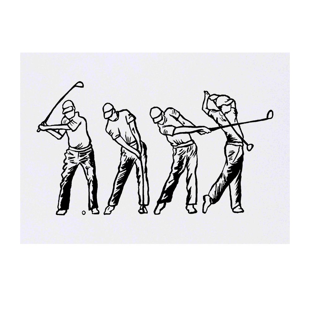 'Golf Sequence' Temporary Tattoo - Water Resistant, Skin-Safe, Non-Toxic Transfer (TO00027458)