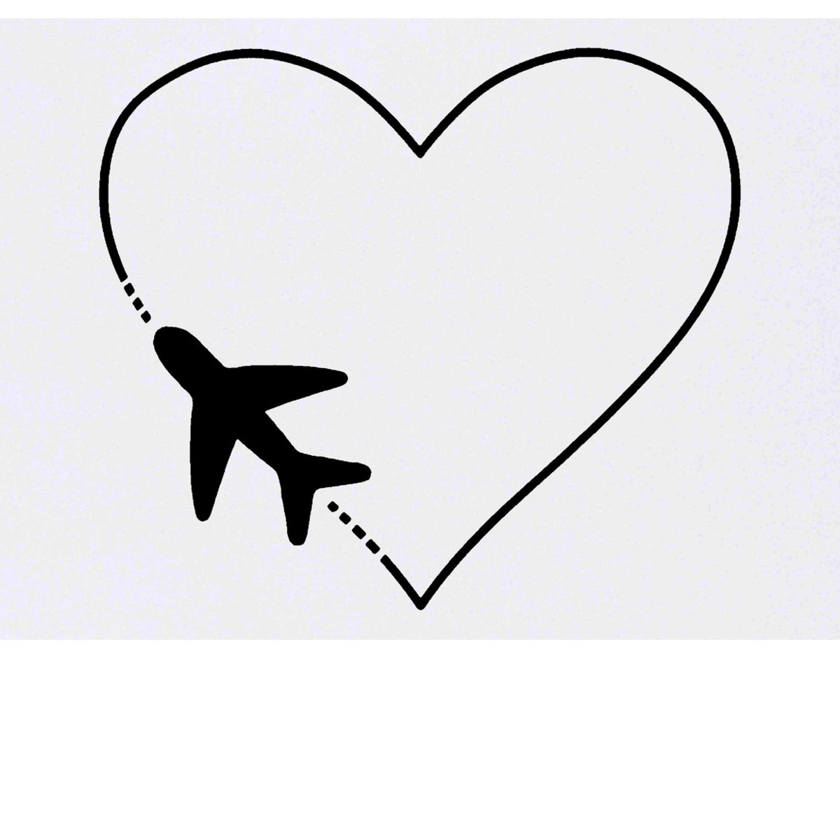 'Love Travel' Temporary Tattoo -  Water Resistant, Skin-Safe, Non-Toxic Transfer (TO00027588)