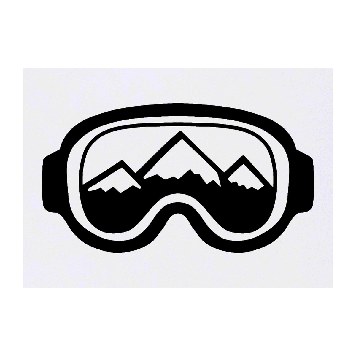 'Ski Goggles' Temporary Tattoo -  Water Resistant, Skin-Safe, Non-Toxic Transfer (TO00027624)