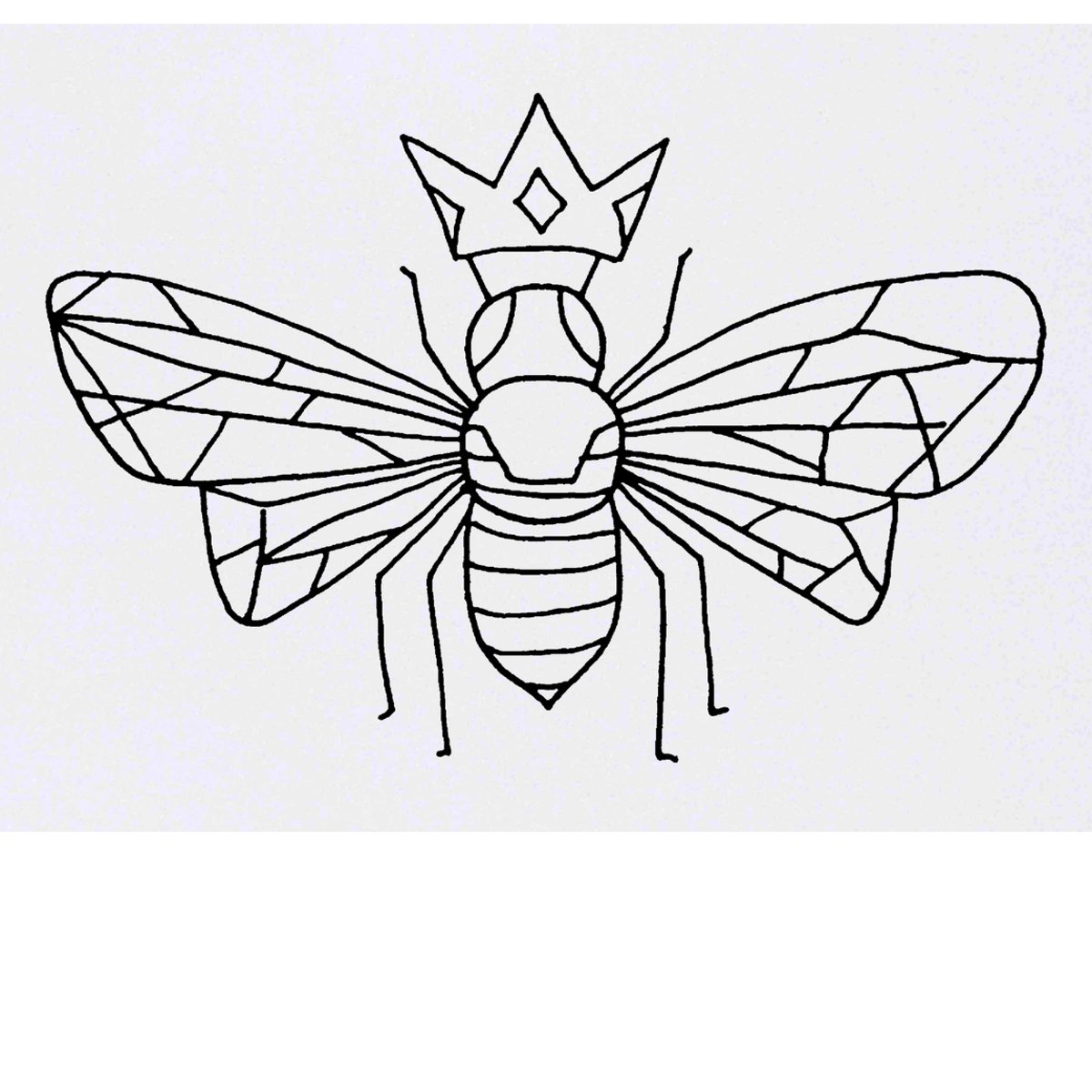 'Queen Bee' Temporary Tattoo -  Water Resistant, Skin-Safe, Non-Toxic Transfer (TO00028484)