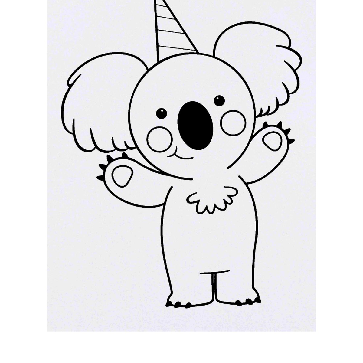 'Party Koala' Temporary Tattoo -  Water Resistant, Skin-Safe, Non-Toxic Transfer (TO00028868)