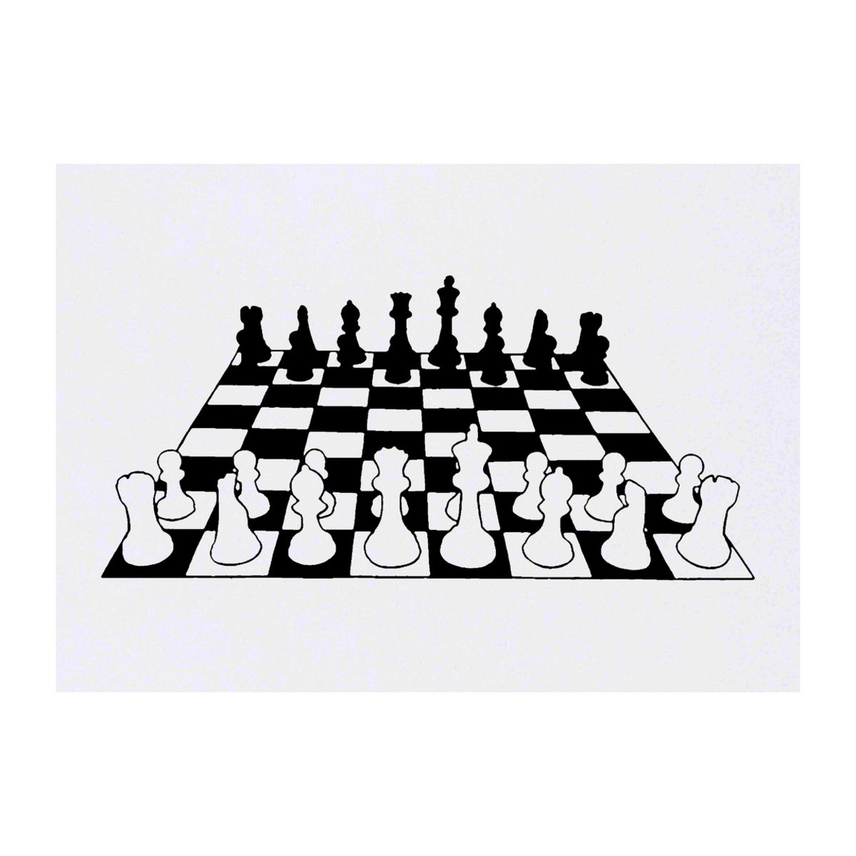 'Chess Board & Pieces' Temporary Tattoo -  Water Resistant, Skin-Safe, Non-Toxic Transfer (TO00030109)