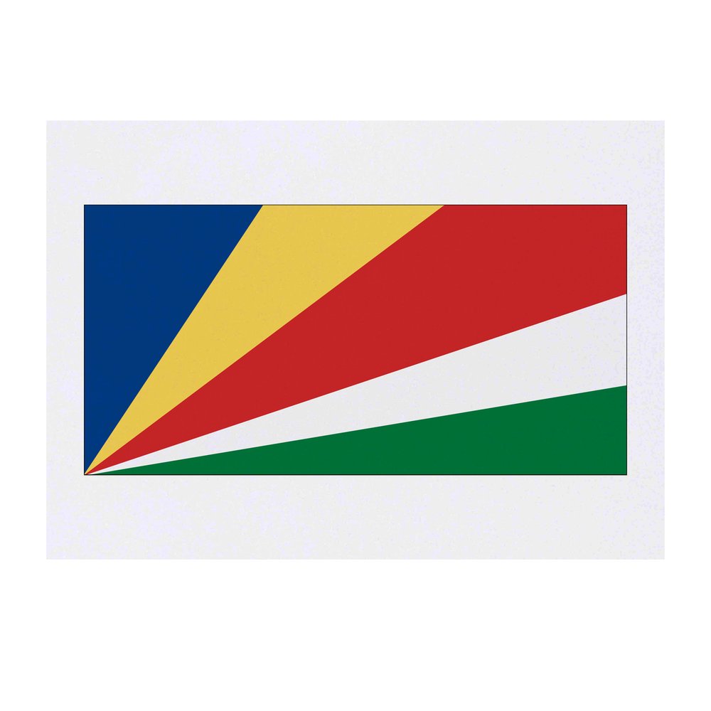 'The Seychelles Flag' Temporary Tattoo - Water Resistant, Skin-Safe, Non-Toxic Transfer (TO00030717)