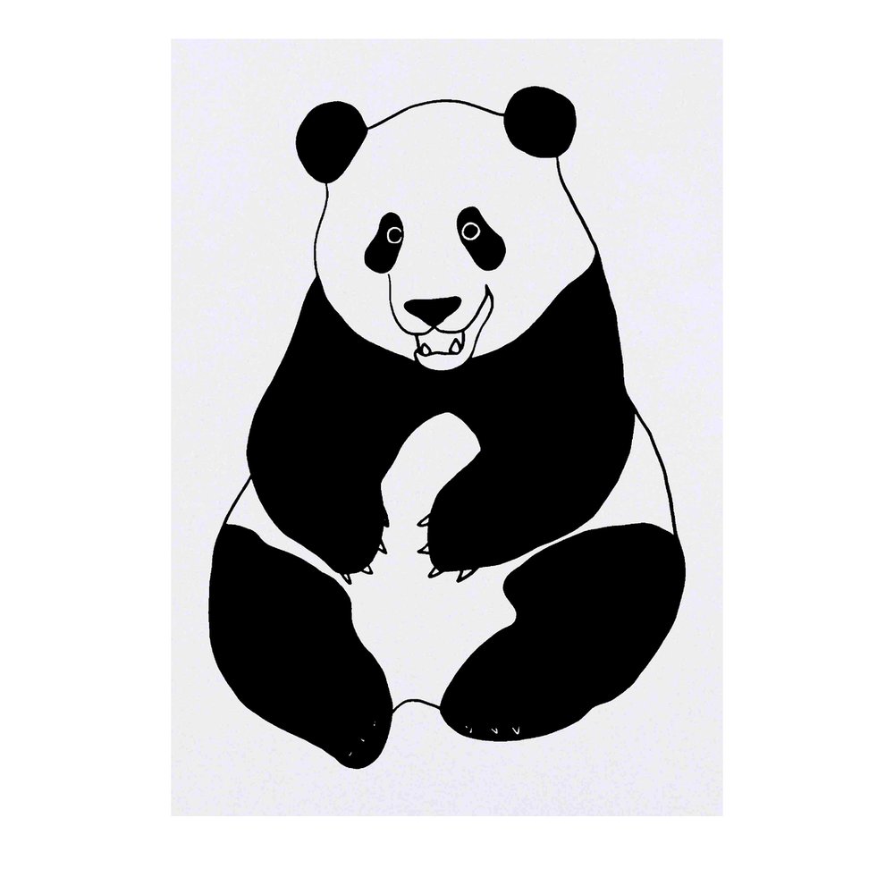 'Happy Panda' Temporary Tattoo - Water Resistant, Skin-Safe, Non-Toxic Transfer (TO00030969)
