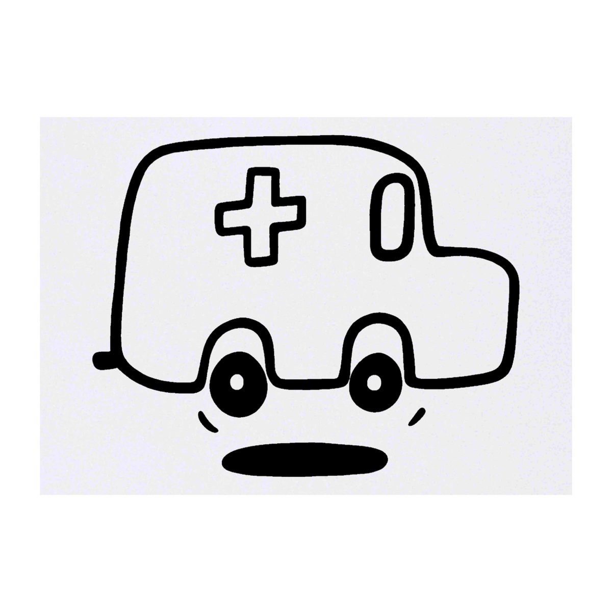 'Ambulance' Temporary Tattoo -  Water Resistant, Skin-Safe, Non-Toxic Transfer (TO00031069)