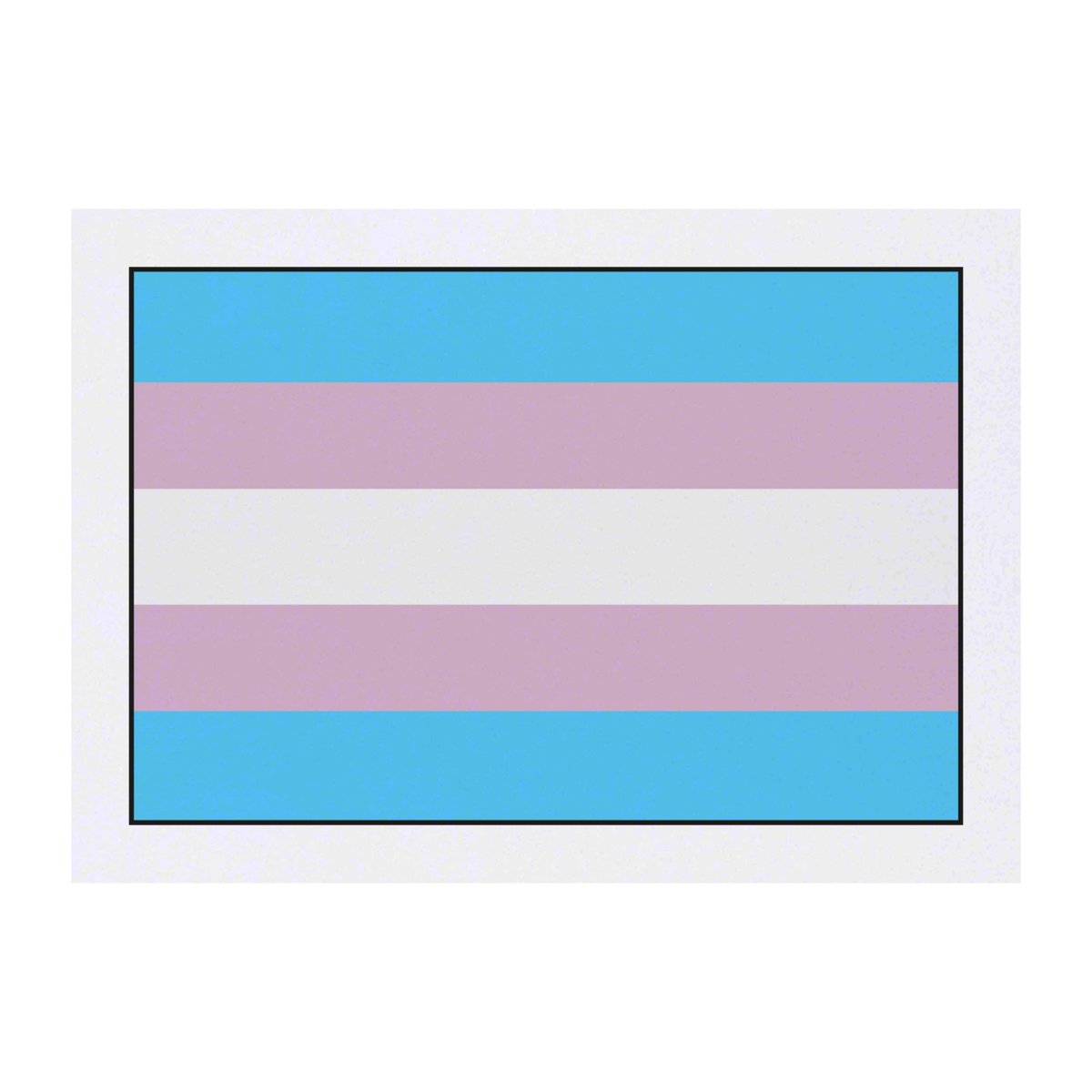 'Transgender Pride Flag' Temporary Tattoo -  Water Resistant, Skin-Safe, Non-Toxic Transfer (TO00031129)