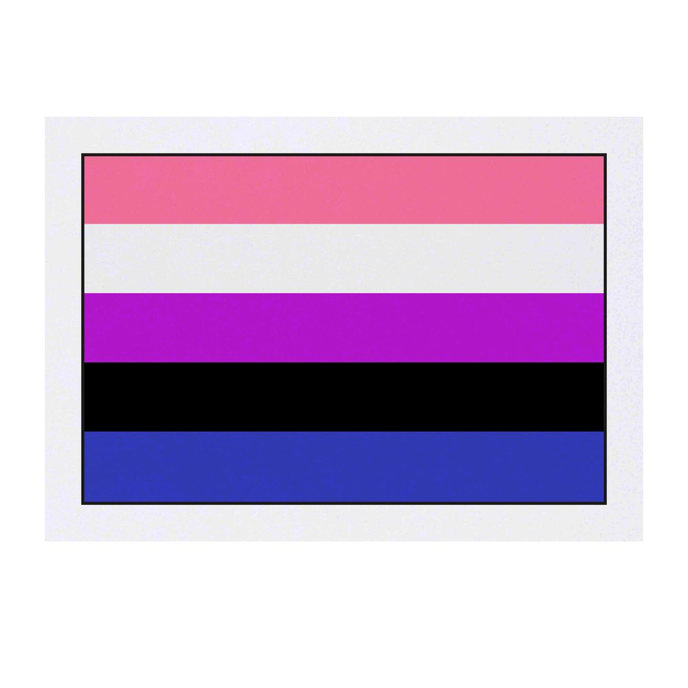 'Genderfluid Pride Flag' Temporary Tattoo - Water Resistant, Skin-Safe, Non-Toxic Transfer (TO00031132)
