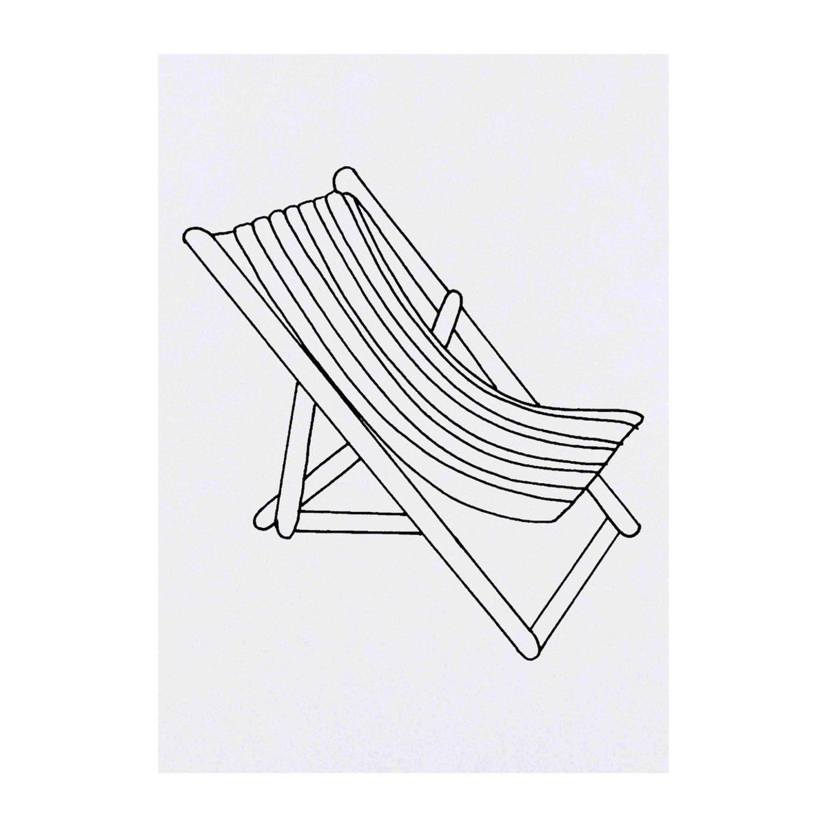 'Deck Chair' Temporary Tattoo -  Water Resistant, Skin-Safe, Non-Toxic Transfer (TO00031394)