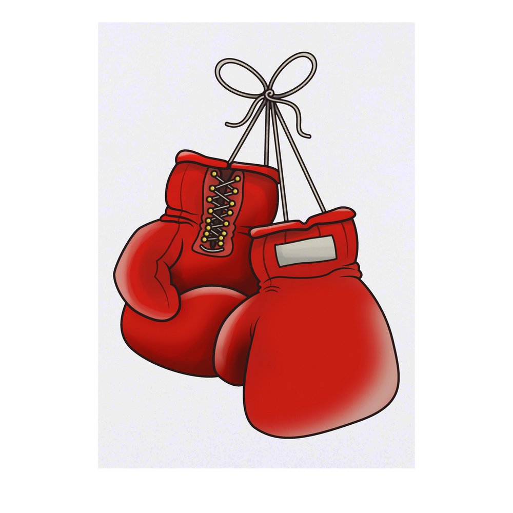 'Boxing Gloves' Temporary Tattoo - Water Resistant, Skin-Safe, Non-Toxic Transfer (TO00031415)