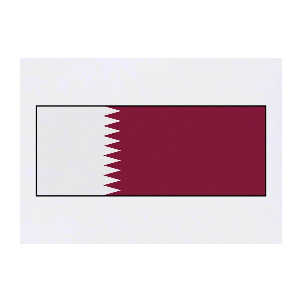 'Qatar Flag' Temporary Tattoo - A6 - Water Resistant Skin Safe Transfer for Parties, Costumes and Gifts (TO00031457)
