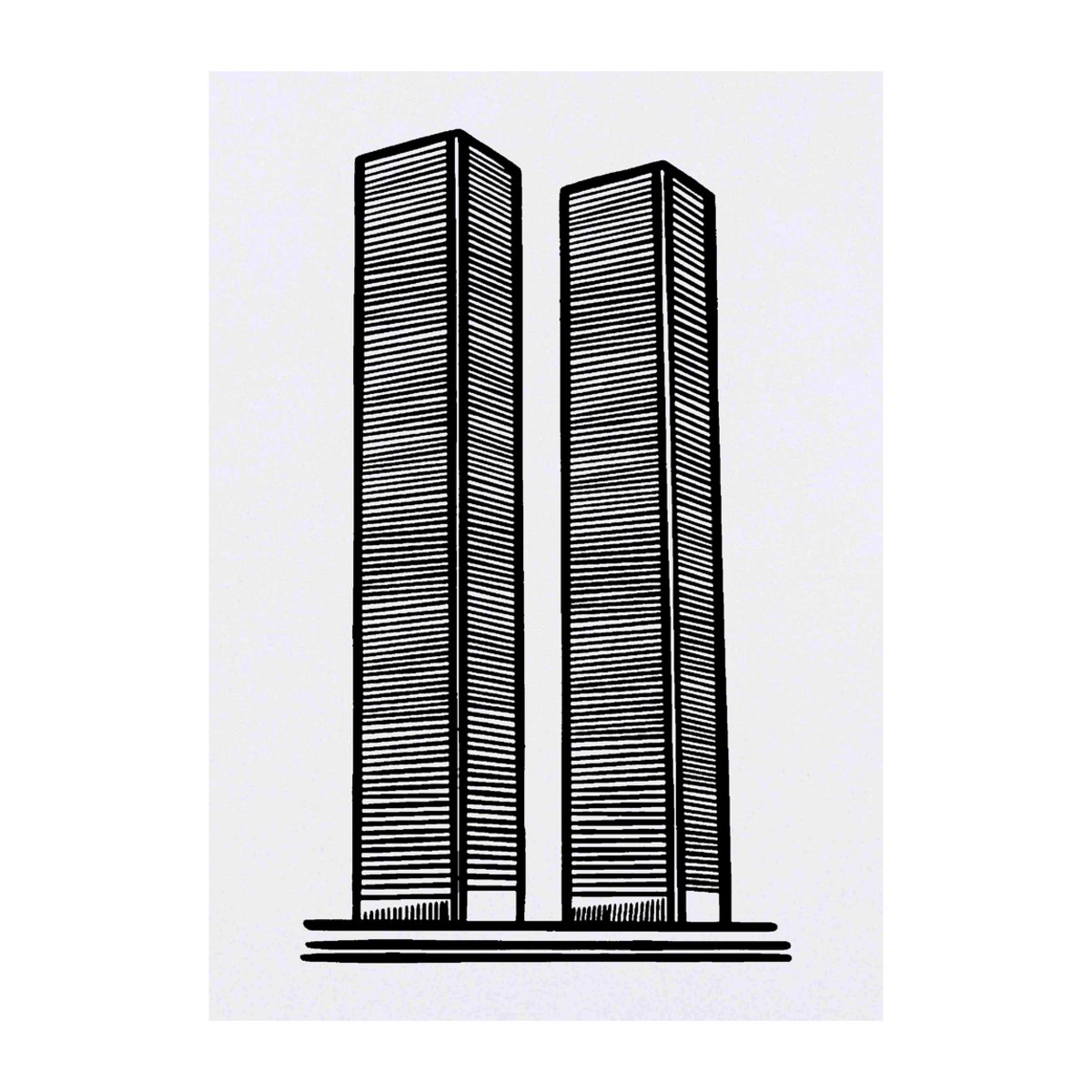 'Twin Towers' Temporary Tattoo -  Water Resistant, Skin-Safe, Non-Toxic Transfer (TO00031618)