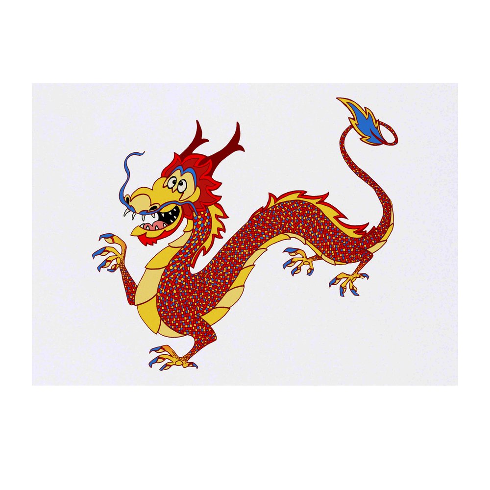 'Chinese Dragon' Temporary Tattoo - Water Resistant, Skin-Safe, Non-Toxic Transfer (TO00032156)