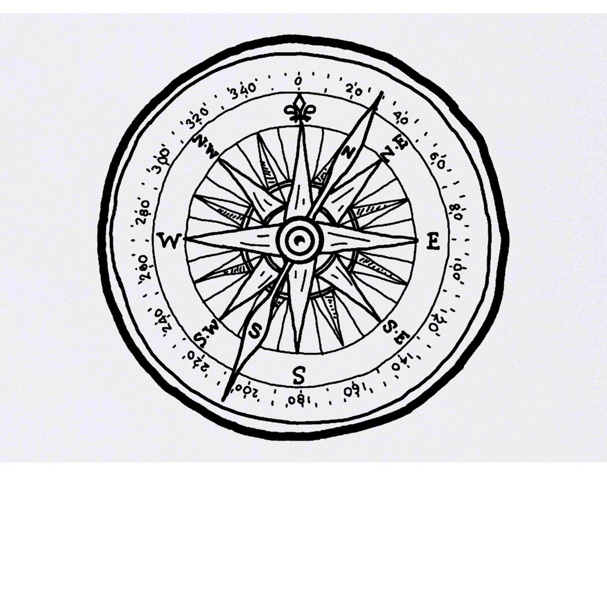 'Scout Compass' Temporary Tattoo -  Water Resistant, Skin-Safe, Non-Toxic Transfer (TO00033638)