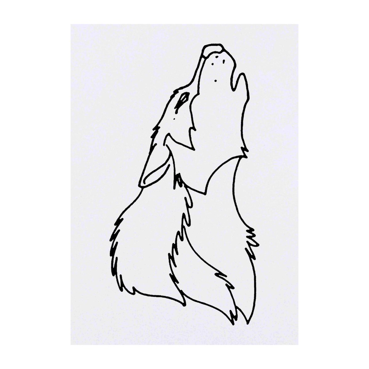 'Howling Wolf' Temporary Tattoo -  Water Resistant, Skin-Safe, Non-Toxic Transfer (TO00034402)