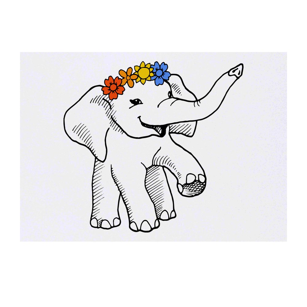 'Little Elephant ' Temporary Tattoo - Water Resistant, Skin-Safe, Non-Toxic Transfer (TO00037344)