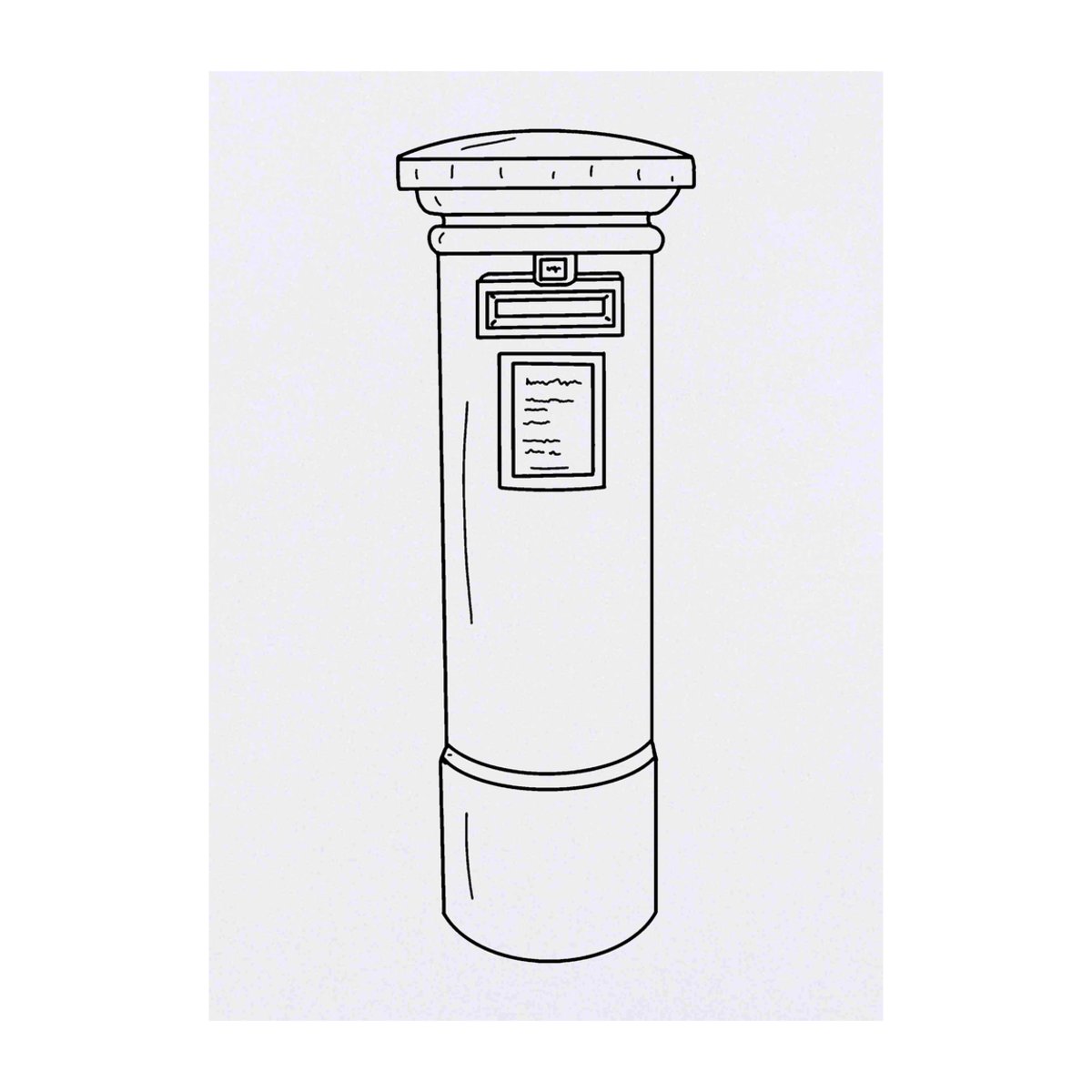 'Post Box' Temporary Tattoo -  Water Resistant, Skin-Safe, Non-Toxic Transfer (TO00037532)