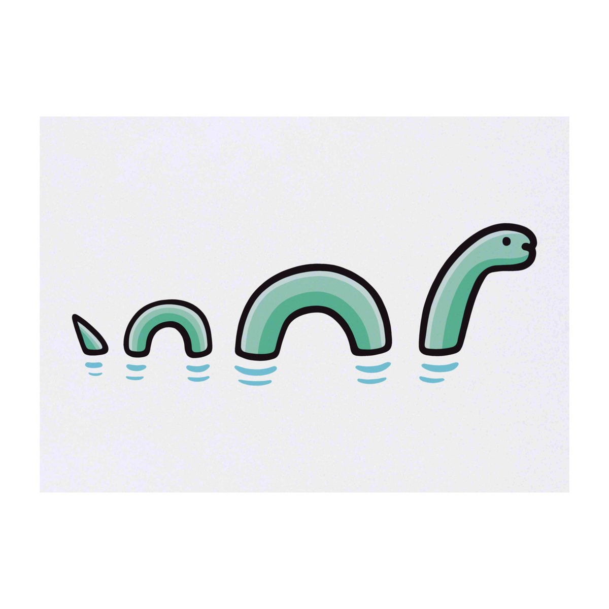'Loch Ness Monster' Temporary Tattoo - A6 - Water Resistant Skin Safe Transfer for Parties, Costumes and Gifts (TO00038060)