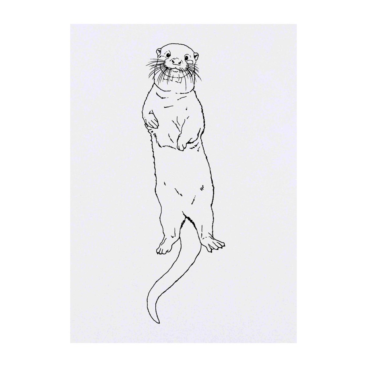 'Swimming Otter' Temporary Tattoo - A6 - Water Resistant Skin Safe Transfer for Parties, Costumes and Gifts (TO00038896)