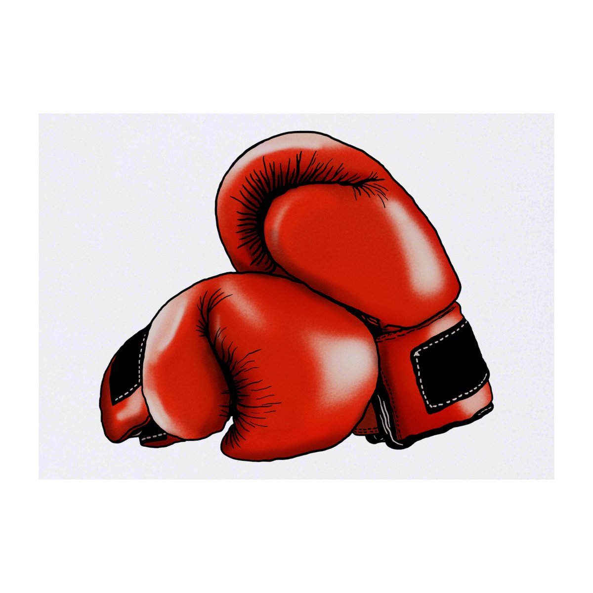 'Boxing Gloves' Temporary Tattoo -  Water Resistant, Skin-Safe, Non-Toxic Transfer (TO00039722)