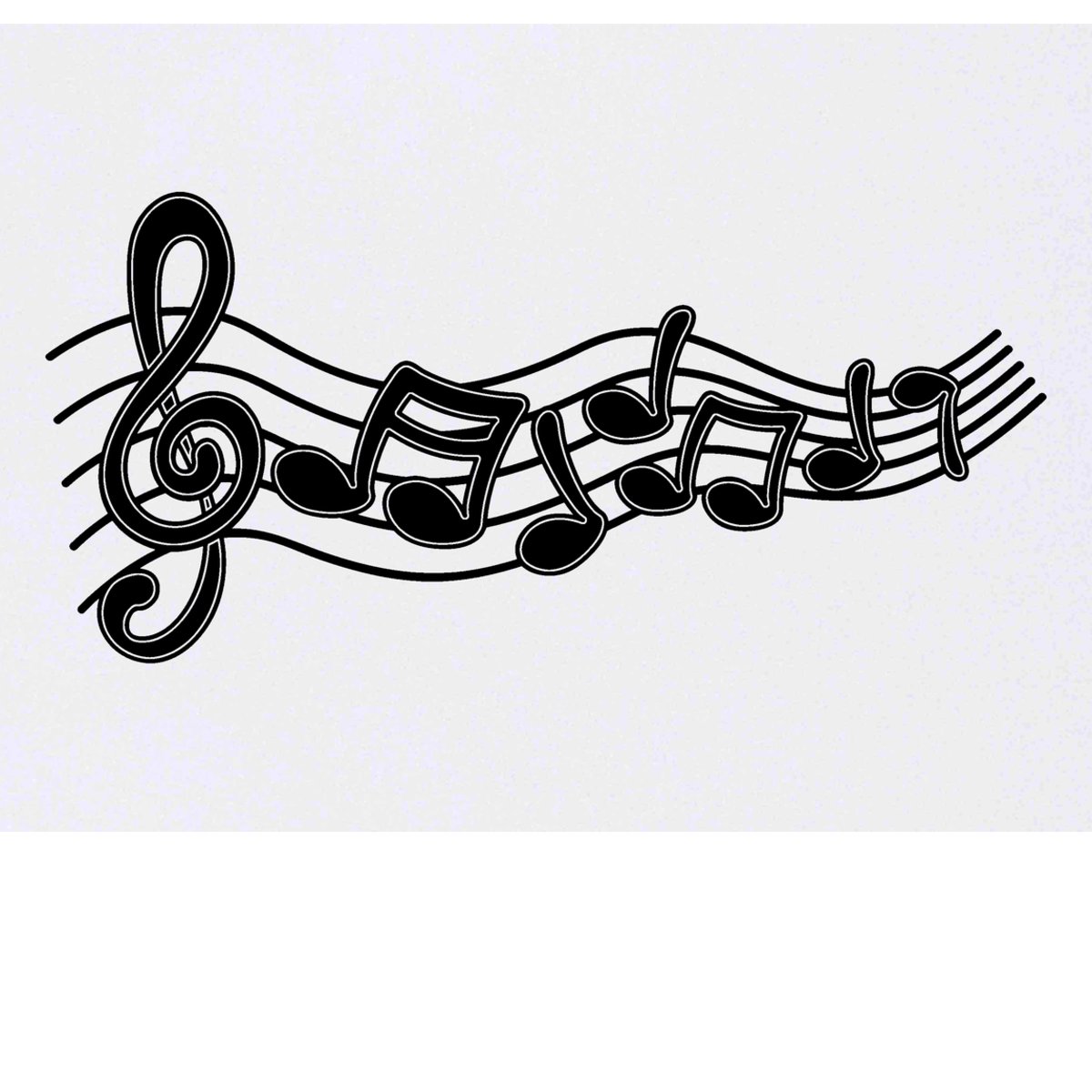 'Music Notes' Temporary Tattoo -  Water Resistant, Skin-Safe, Non-Toxic Transfer (TO00040512)