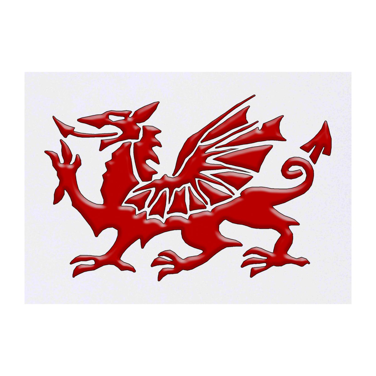 'Welsh Dragon' Temporary Tattoo - Stylised Welsh Beast Glossy Graphic - Water Resistant, Skin-Safe, Non-Toxic Transfer (TO00041064)