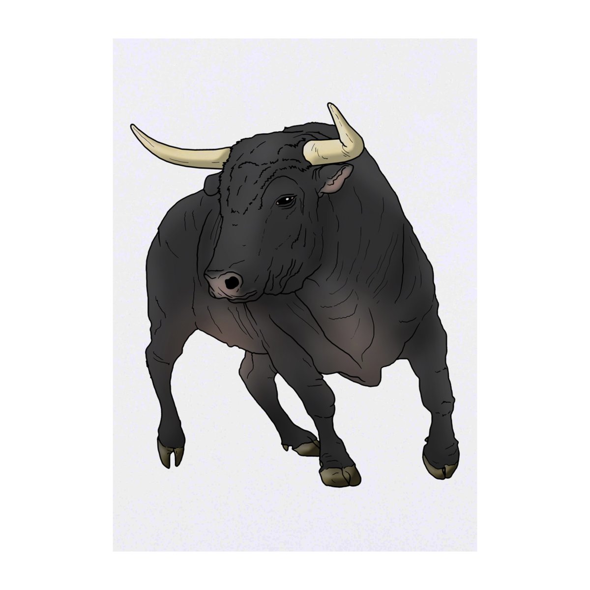 'Charging Bull' Temporary Tattoo -  Water Resistant, Skin-Safe, Non-Toxic Transfer (TO00041094)