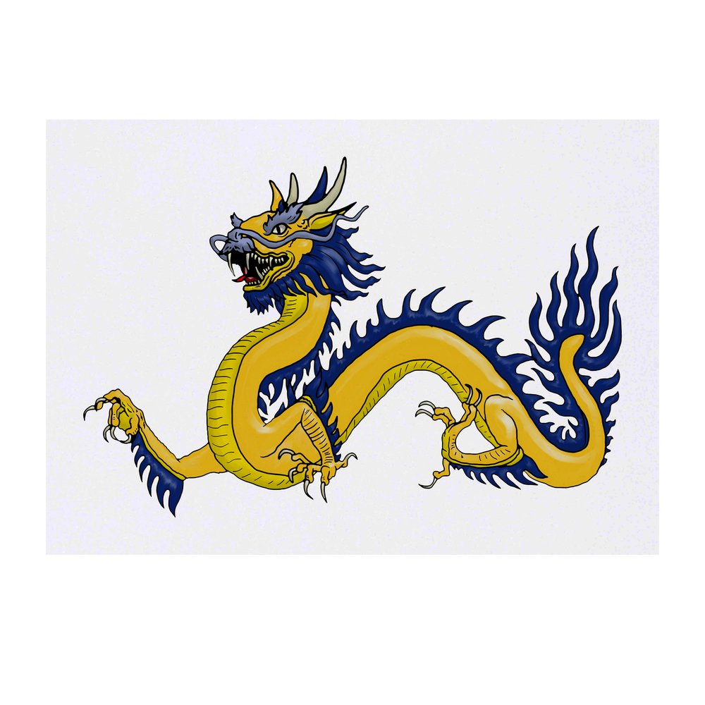 'Golden Chinese Dragon' Temporary Tattoo - Water Resistant, Skin-Safe, Non-Toxic Transfer (TO00041948)