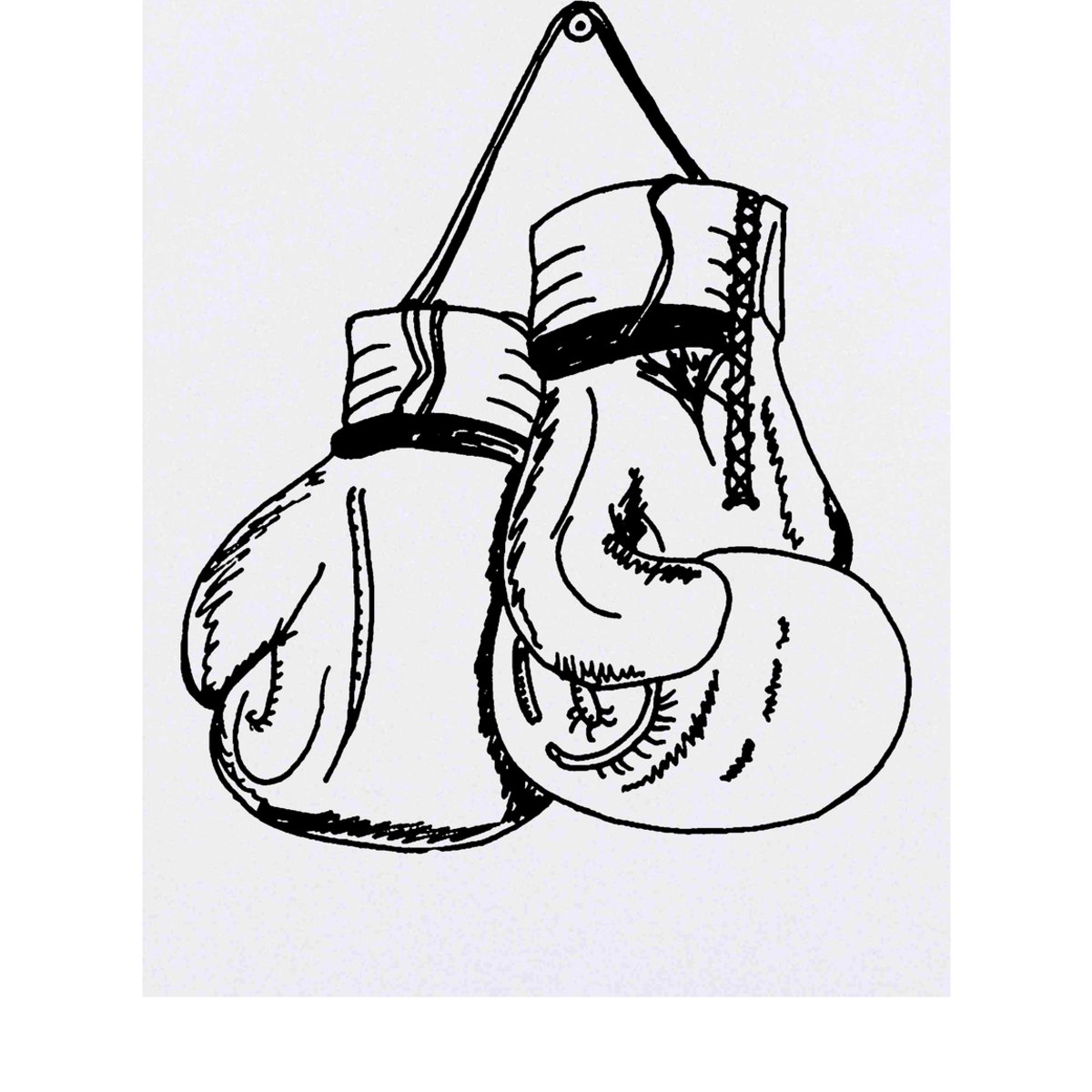 'Hanging Boxing Gloves' Temporary Tattoo -  Water Resistant, Skin-Safe, Non-Toxic Transfer (TO00042320)