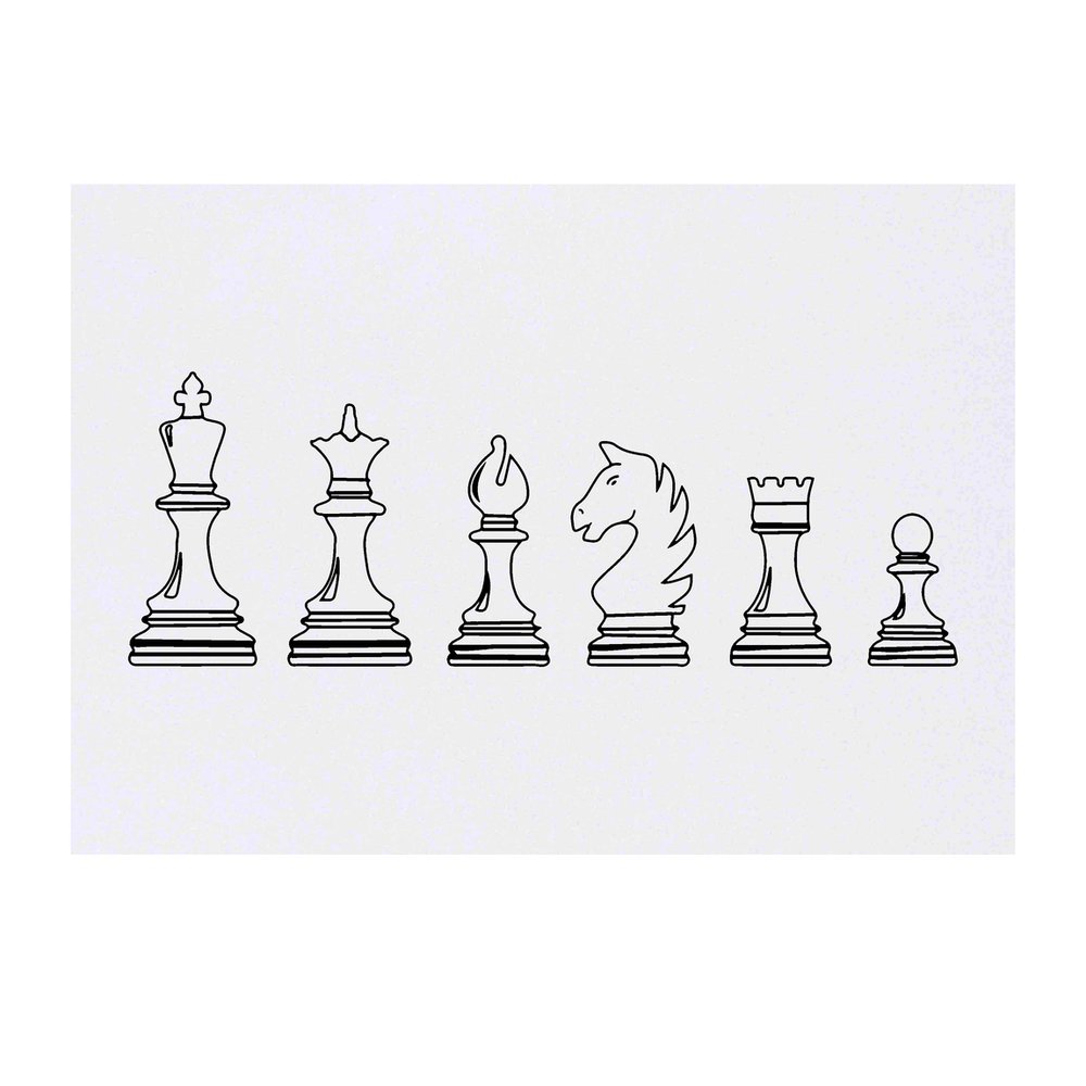 4 x tatuagens temporárias 'peça de xadrez do rei' (TO00041579)