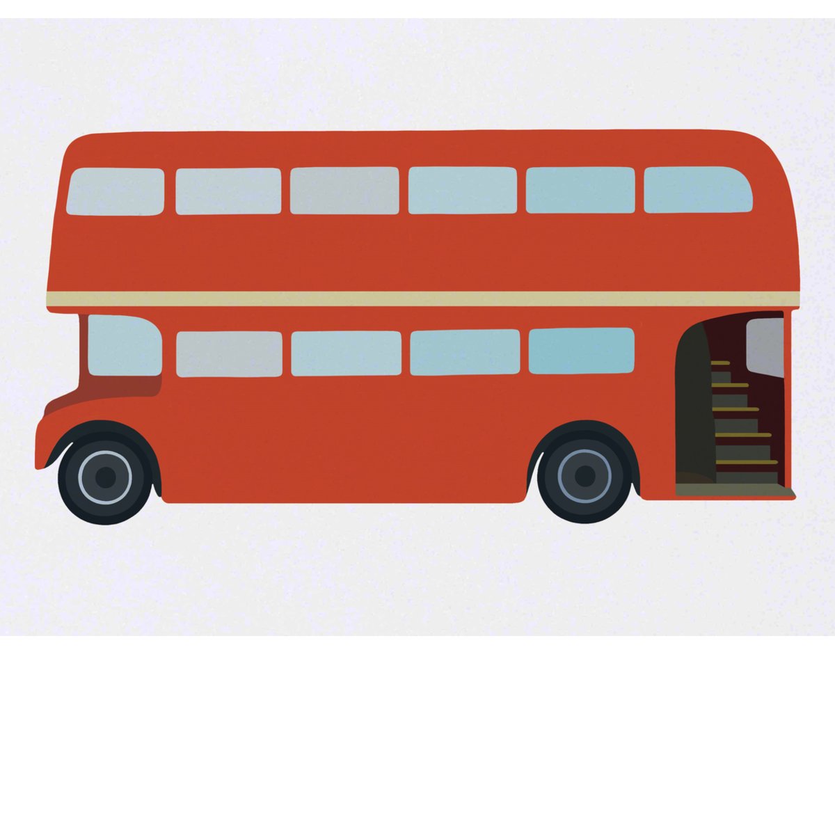 'London Bus' Temporary Tattoo -  Water Resistant, Skin-Safe, Non-Toxic Transfer (TO00044726)