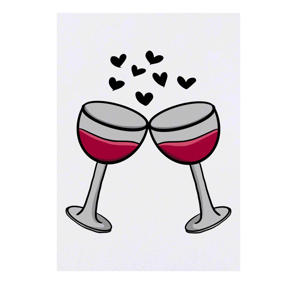 'Love Wine' Temporary Tattoo - Water Resistant, Skin-Safe, Non-Toxic Transfer (TO00044744)