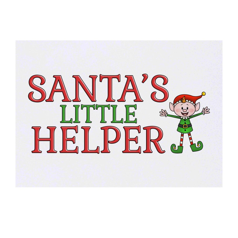 'Santa's Little Helper' Temporary Tattoo - Water Resistant, Skin-Safe, Non-Toxic Transfer (TO00046954)