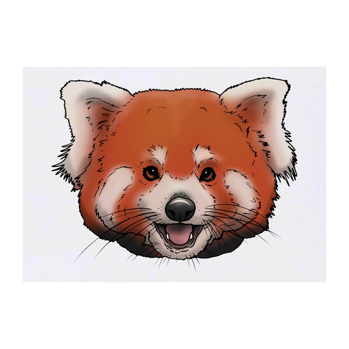 'Red Panda' Temporary Tattoo - A6 - Water Resistant Skin Safe Transfer for Parties, Costumes and Gifts (TO00049682)
