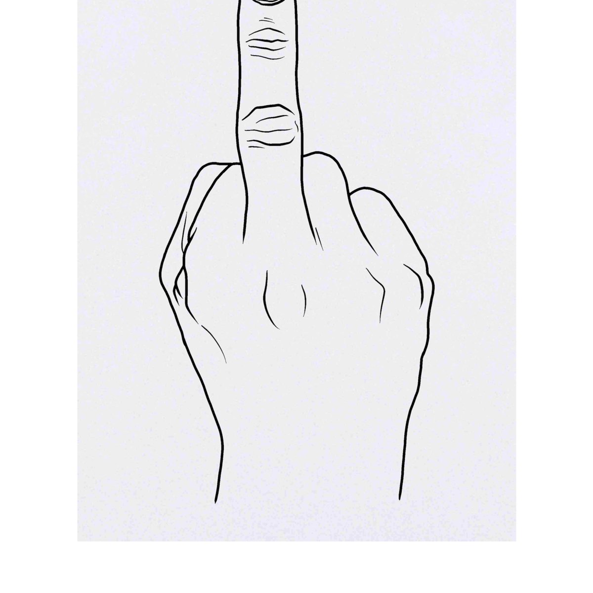 'Middle Finger' Temporary Tattoo -  Water Resistant, Skin-Safe, Non-Toxic Transfer (TO00050336)