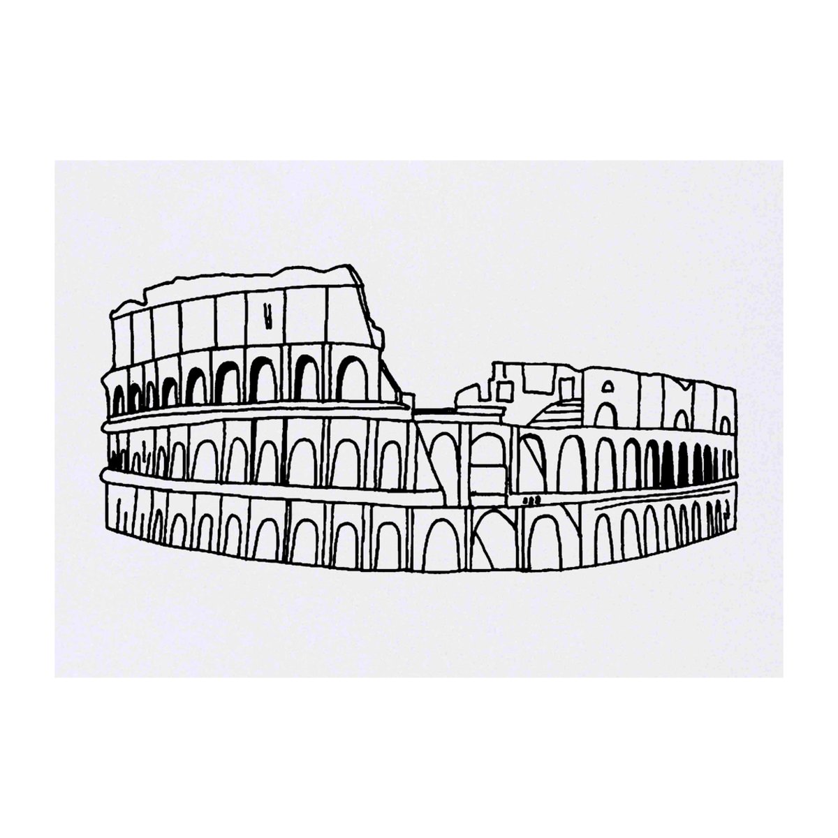 'Colosseum' Temporary Tattoo -  Water Resistant, Skin-Safe, Non-Toxic Transfer (TO00051096)