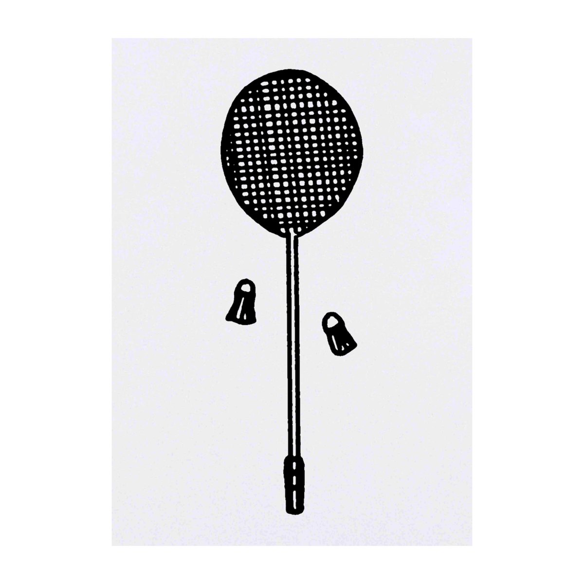 'Badminton Racket' Temporary Tattoo -  Water Resistant, Skin-Safe, Non-Toxic Transfer (TO00055524)