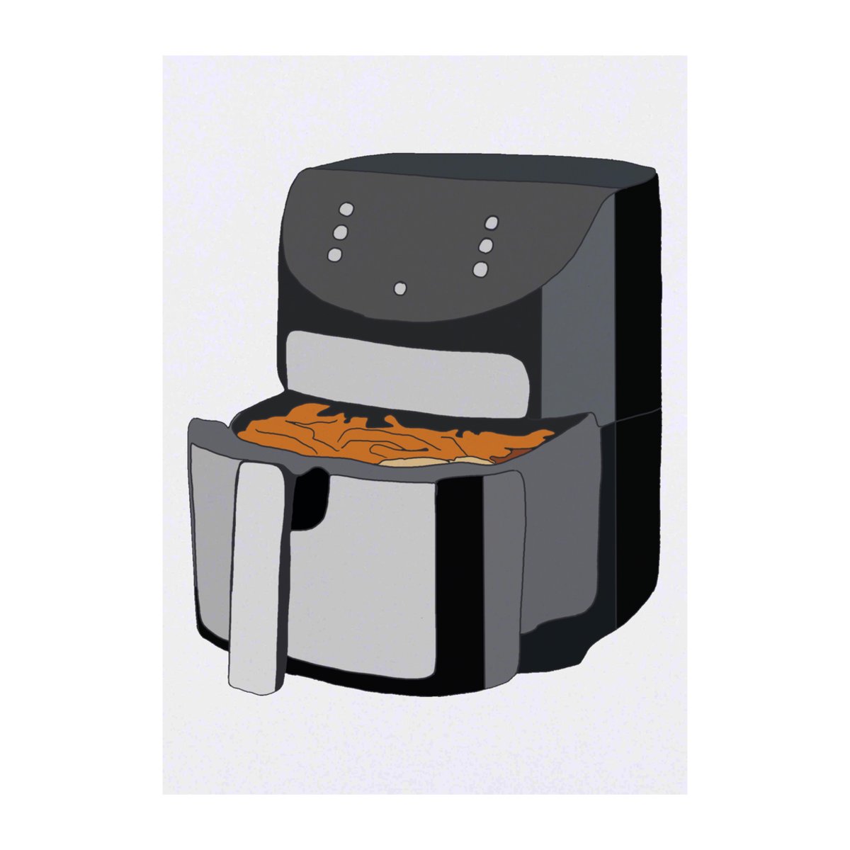 'Air Fryer' Temporary Tattoo - A6 - Water Resistant Skin Safe Transfer for Parties, Costumes and Gifts (TO00056161)