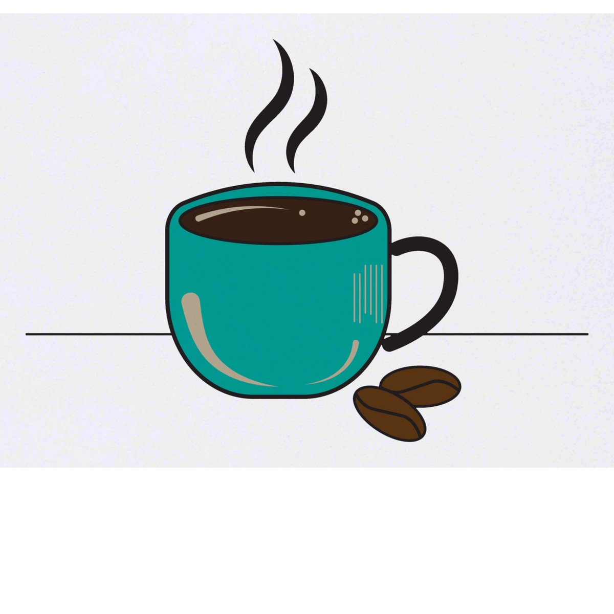 'Coffee & Coffee Beans' Temporary Tattoo -  Water Resistant, Skin-Safe, Non-Toxic Transfer (TO00056265)