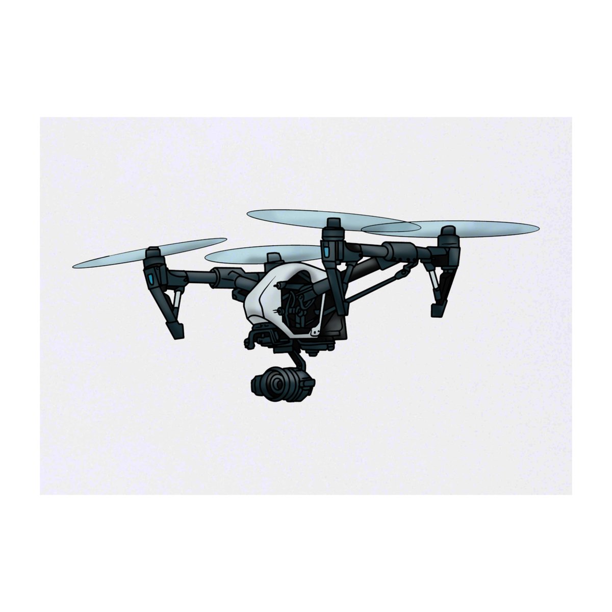'Camera Drone' Temporary Tattoo -  Water Resistant, Skin-Safe, Non-Toxic Transfer (TO00058949)
