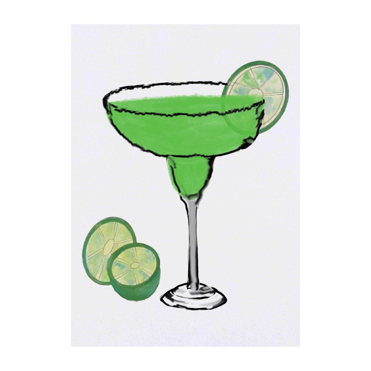 'Margarita time' Temporary Tattoo -  Water Resistant, Skin-Safe, Non-Toxic Transfer (TO00059849)