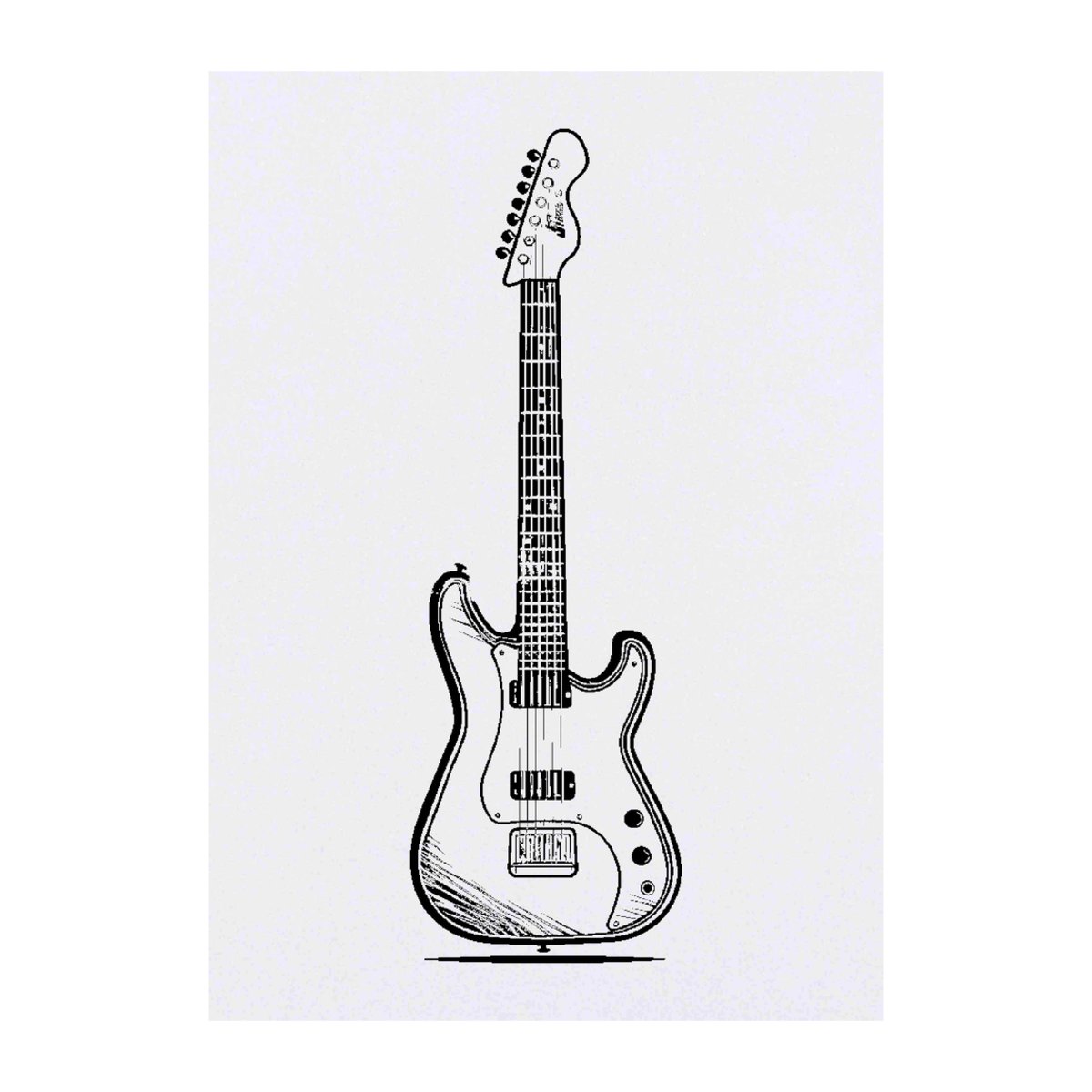 'electric guitar' Temporary Tattoo -  Water Resistant, Skin-Safe, Non-Toxic Transfer (TO00060671)
