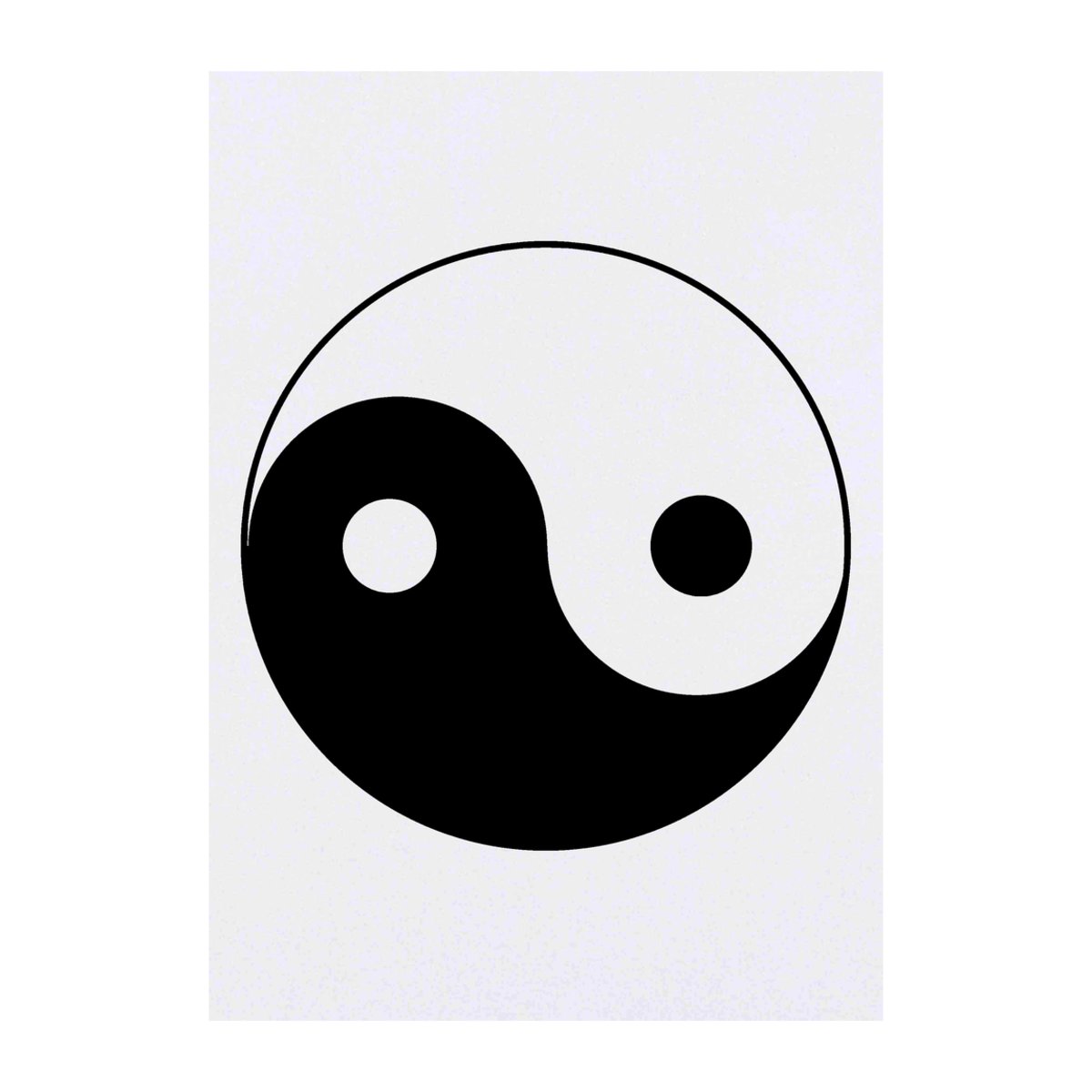 'Yin Yang Symbol' Temporary Tattoo -  Water Resistant, Skin-Safe, Non-Toxic Transfer (TO00060923)