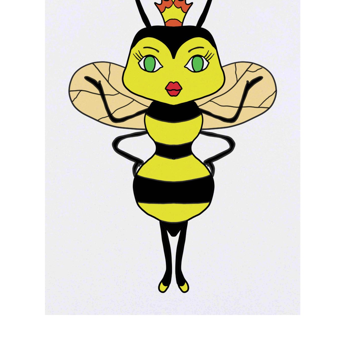 'Queen Bee' Temporary Tattoo -  Water Resistant, Skin-Safe, Non-Toxic Transfer (TO00060999)